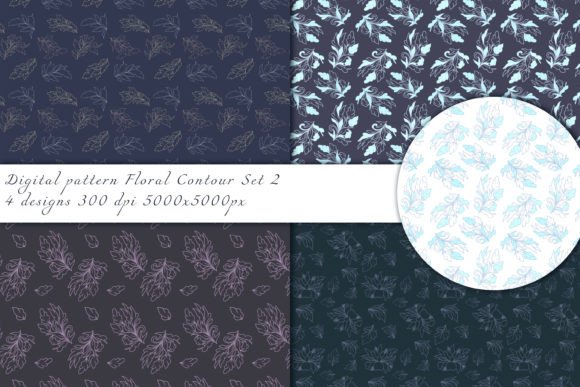 Download Floral Contour Set 2 (Patterns Set) - Premium Resources