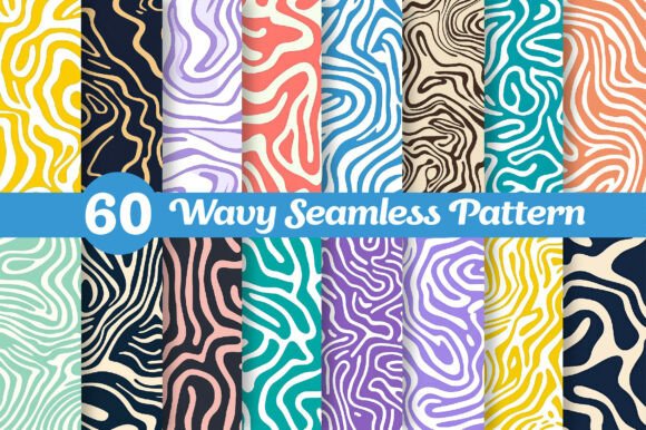 Download Abstract Wavy Contour Seamless Pattern - Premium Bundle
