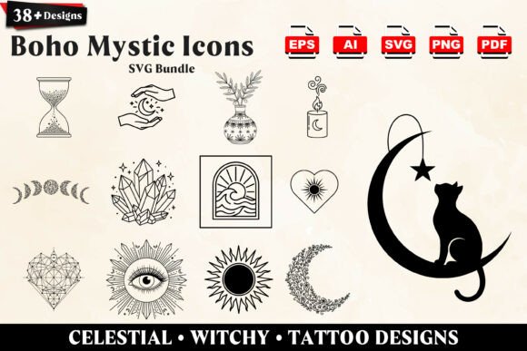 Download 38+ Mystical Boho Celestial SVG Pack - Mystical boho Collection
