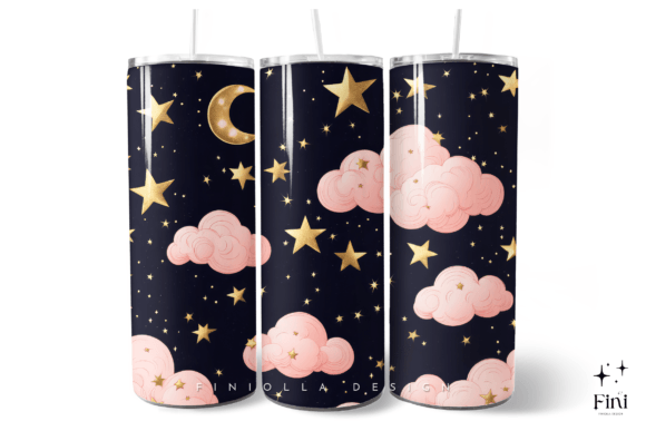 Download Pink Celestial Starry Night Tumbler Wrap - Premium Resources